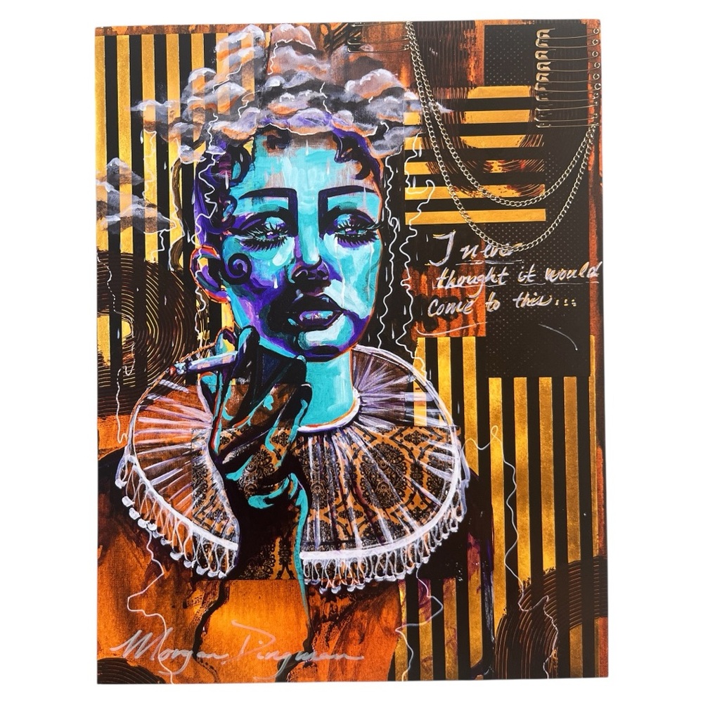 Wall Art Morgan Dingman Rarity Grey “Played For A Fool” Print Art Size 8.5”x11”